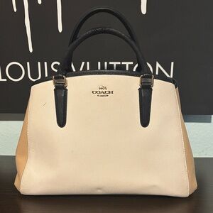 Coach Women's Black and Tan Satchel